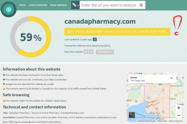 Trustworthy Online Drugstore