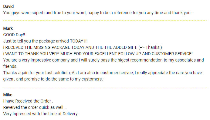 Reviews and testimonials absolutely fake