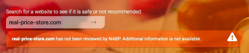 NABP status not reviewed