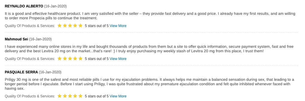 Testimonial section fake or manipulated reviews