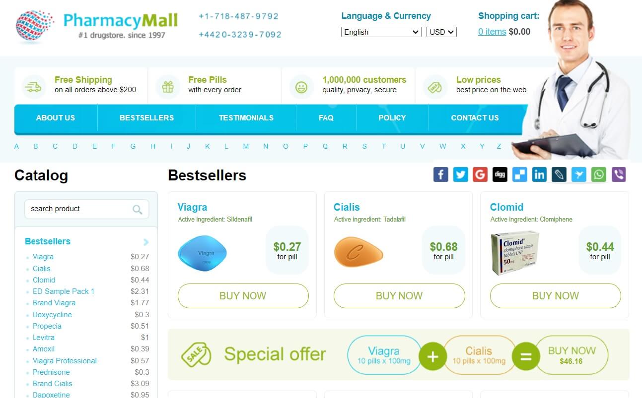 Pharmacy info main page