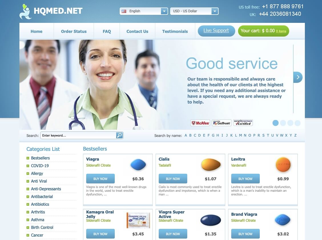 Pharmacy details main page