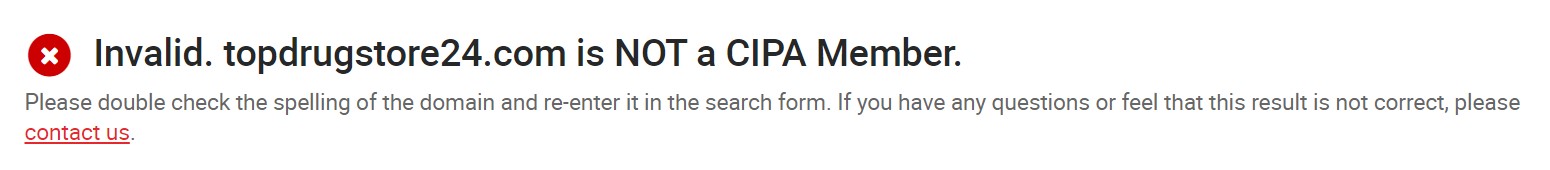 CIPA status invalid