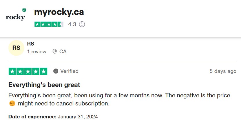 Trustpilot reviews mostly positive