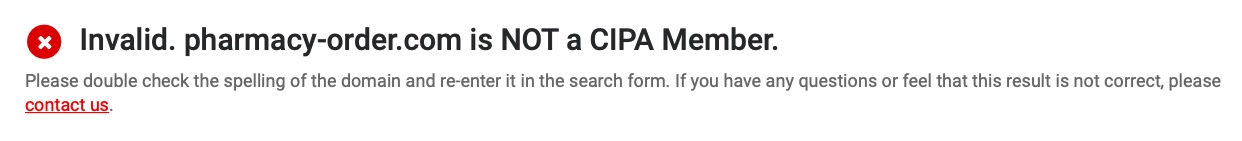 CIPA status invalid