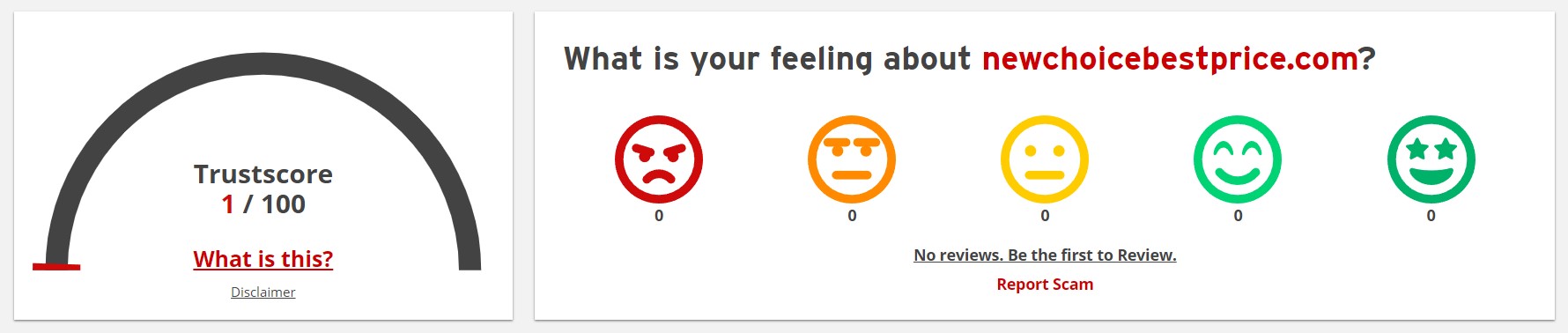 Scamadviser rating the lowest