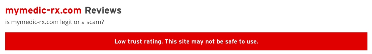 Scamadviser rating the lowest trust