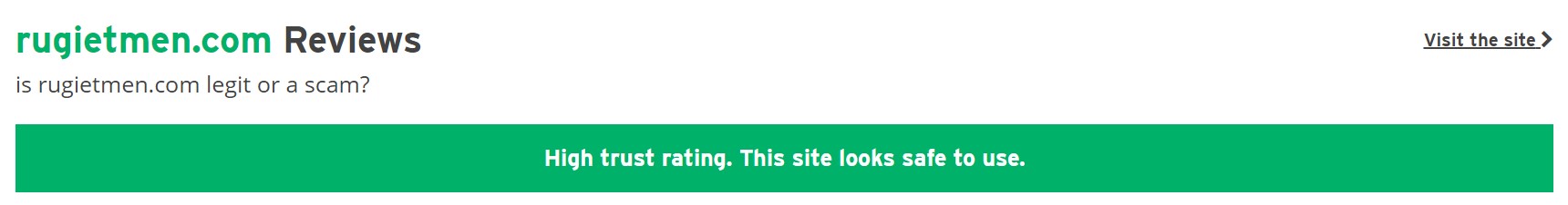 Scamadviser rating the highest