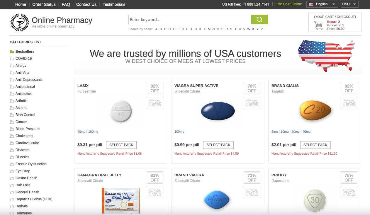 Pharmacy info main page