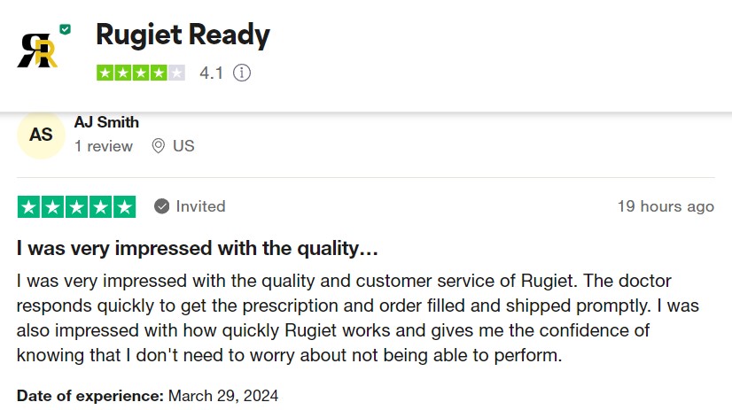 Trustpilot reviews positive