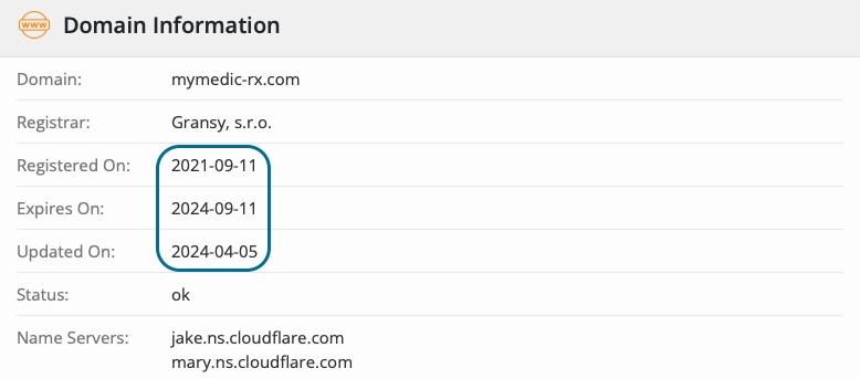 Whois info in business since 2021