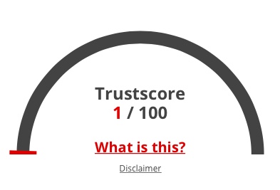 Scamadviser rating the lowest