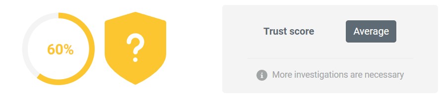 Scamdoc trust index only 60%