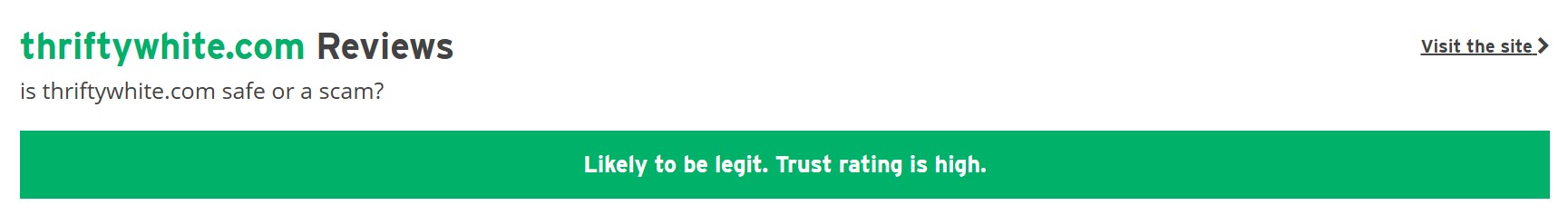 Trust score info high rating