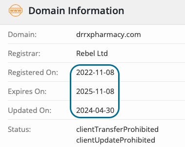 Domain info in business for 2 years
