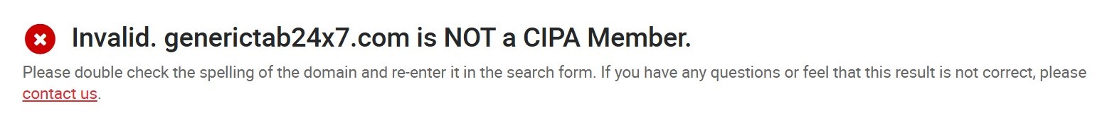 CIPA status invalid