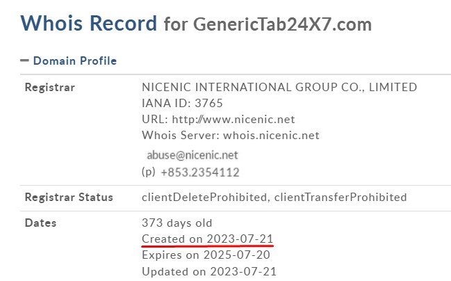 Domain info registered in 2023