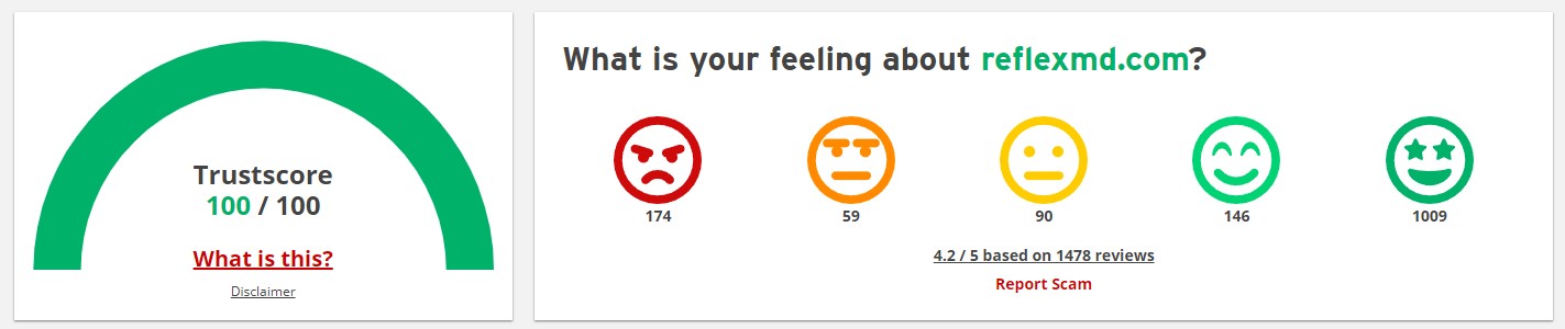 Scamadviser rating high trust score