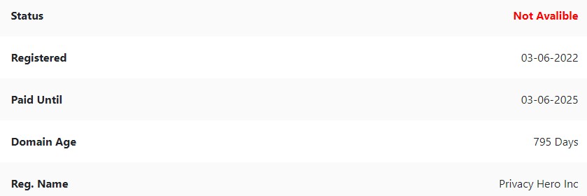 Registration year 2022