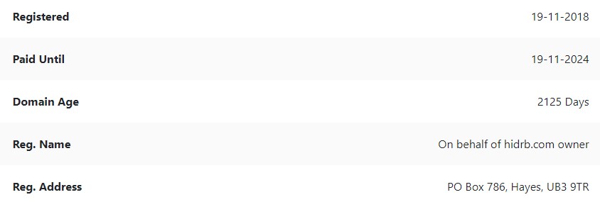 Domain records in business since 2018