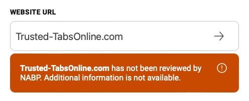 NABP status not reviewed