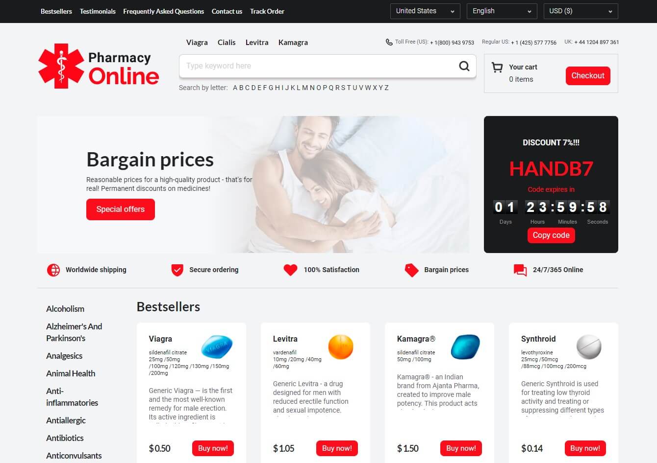 Pharmacy details main page interface