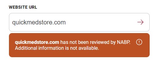 NABP status not reviewed