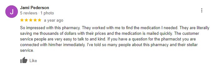 Google review positive comment