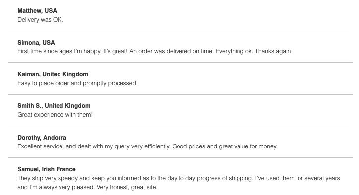 Testimonials fake and manipulated