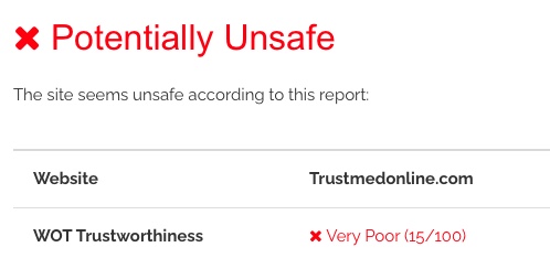 scamvoid trust rating unsafe