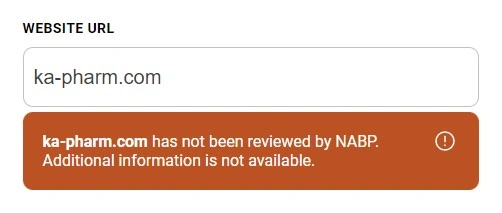 NABP status not reviewed