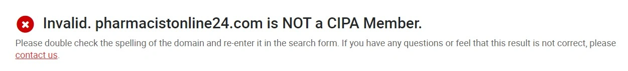 CIPA status invalid membership