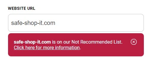NABP status unrecommended