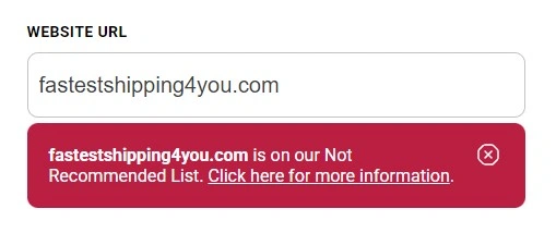 NABP status not approved