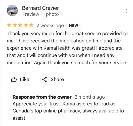 Google review a positive comment