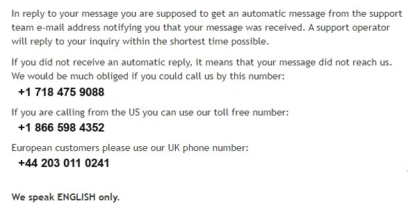 Contact info details