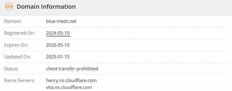 Whois info in business less than a year
