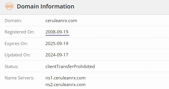 Whois details in business since 2008