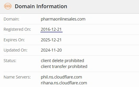 Whois info in business since 2016