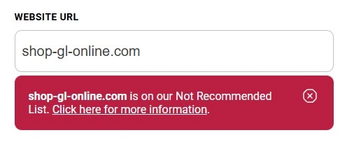 NABP status not recommended