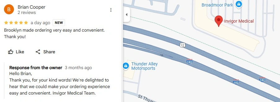 Google reviews positive